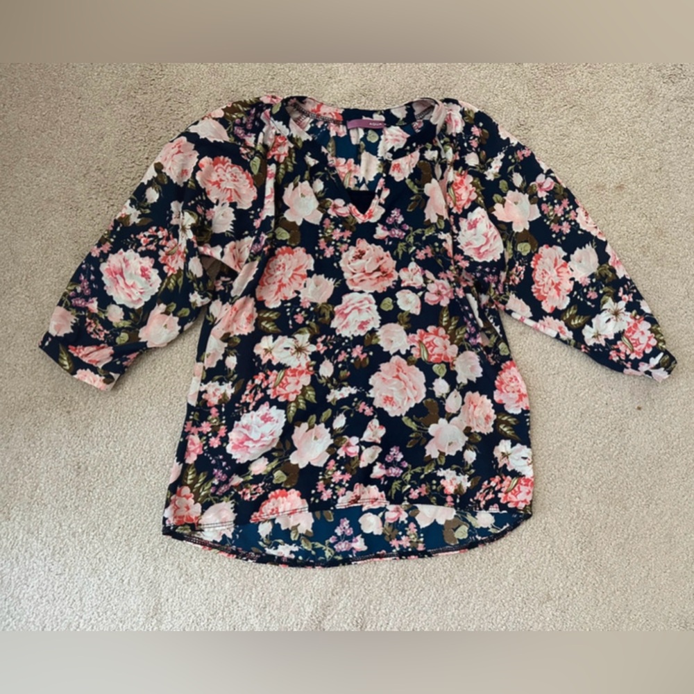 Floral 3/4 Sleeve Shirt